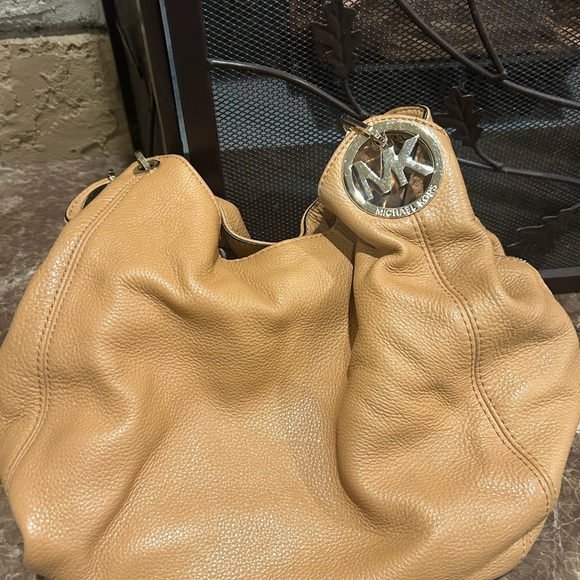 Michael Kors Camel Leather Bag with Gold Hardware - Picture 5 of 5